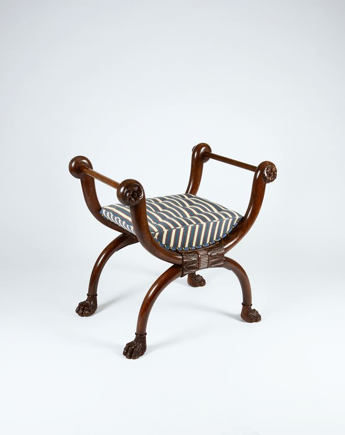 A fine carved mahogany stool | MasterArt